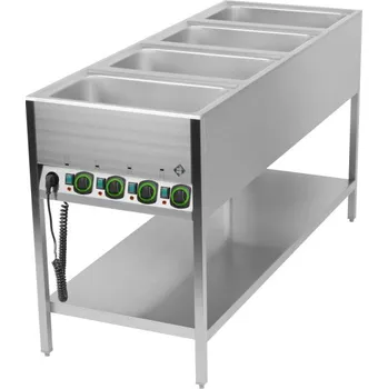 Vodní lázeň stacionární elektrická GN 4-1/1 ovládání na kratší s