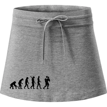 Dámská sukně Evoluce box - Sportovní sukně - two in one - L ( Tmavě šedý melír )