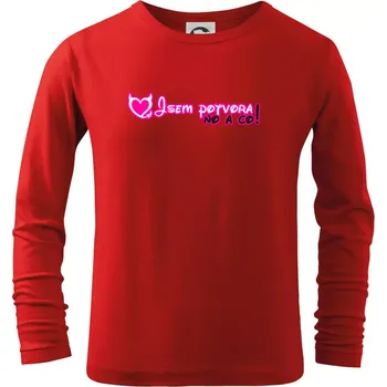 Chlapecké tričko Jsem potvora, no a co! - Triko dětské Long Sleeve - 122 cm/6 let ( Červená )