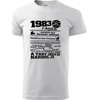Pánské tričko 1983 v kostce - Triko extra velké (5-8XL) - 8XL ( Bílá )