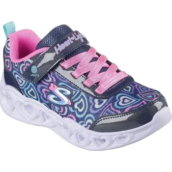Chlapecké tenisky Skechers Heart Leather Light Up Trainers Navy/Multi 2 (35)