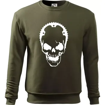 Pánská mikina Rozeta lebka - Mikina Essential pánská - M ( Military )