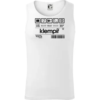 Čárový kód - klempíř - Tílko pánské Core - L ( Bílá )