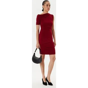 Dámská móda Guess Koktejlové šaty W5BK71 KCVG2 Bordó Slim Fit M