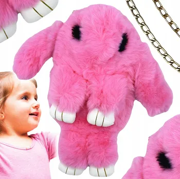 PLYŠOVÁ KABELKA KRÁLÍČEK KRÁLÍK BATOH 2v1 RŮŽOVÁ