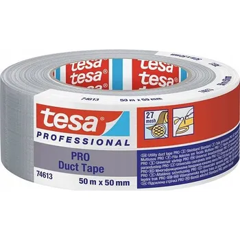 Lepicí páska Opravná páska tesa Duct Tape stříbrná voděodolná textilní 50 m x 50 mm