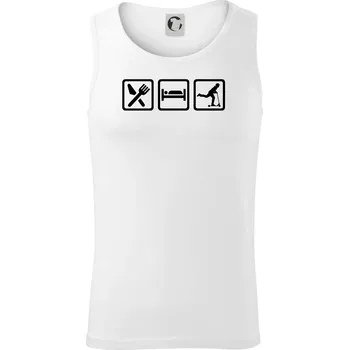 Eat sleep koloběh - koloběžka - Tílko pánské Core - L ( Bílá )