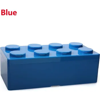 Úložný box Super designový úložný box na stavebnici | úložný box, plastový box - M Modrá