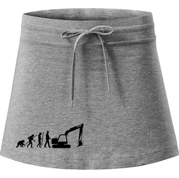 Dámská sukně Evoluce bagr velký - Sportovní sukně - two in one - L ( Tmavě šedý melír )