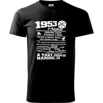 1953 v kostce - Triko extra velké (5-8XL) - 6XL ( Černá )