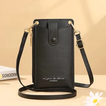 Peněženka Dámská mobilní cestovní peněženka se zipem | dámská peněženka, pouzdro na pas - Styl 2 - Černý