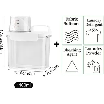 Úložný box Vzduchotěsný úložný box na prací prášek | úložný box, plastová nádoba - Úložný box o objemu 1100 ml