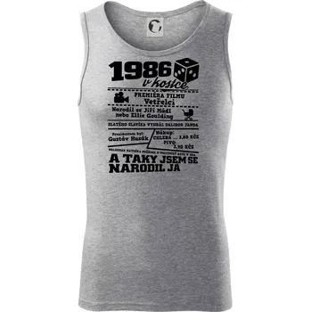 Pánská móda 1986 v kostce - Tílko pánské Core - S ( Tmavě šedý melír )