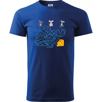 Pánské tričko Myší cesta hlavolam - Triko extra velké (5-8XL) - 6XL ( Královská modrá )