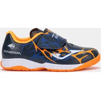 Dívčí obuv Dětská halová obuv JOMA SUPER COPA JR 2503 NAVY BLUE FLUOR ORANGE INDOOR Velikost: 30, Barva: NAVY