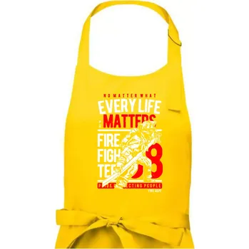 Kuchyňská zástěra Every Life Matters - Dámská zástěra na vaření - Univerzální velikost ( Žlutá )