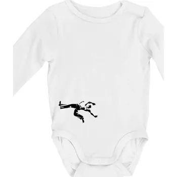 Capoeira velký - Body kojenecké s dlouhým rukávem - Dlouhý r. do 3 měs ( Bílá )