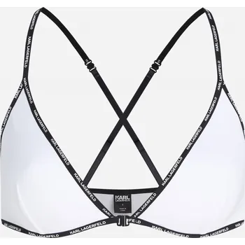 Podprsenka SPODNÍ PRÁDLO KARL LAGERFELD MINI LOGO TRIANGLE BRA WHITE