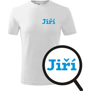 Chlapecké tričko Bílé dětské tričko Jiří - dětské tričko se jménem - barva bílá - velikost 8let