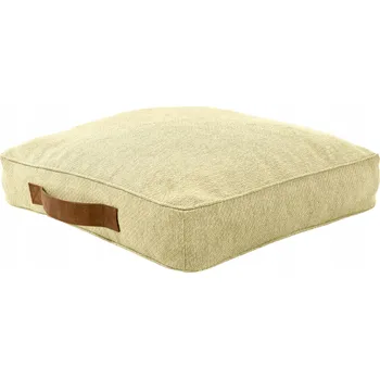 Taburet Čtvercový polštář RECYKLING taburet křeslo BÉŽOVÁ