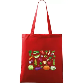 Zelenina ze zahrádky - Taška bavlněná - 42 x 38 cm ( Červená )