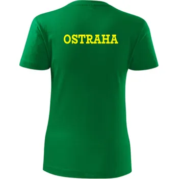 Dámské tričko Zelené dámské tričko Ostraha - barva zelená - velikost XL