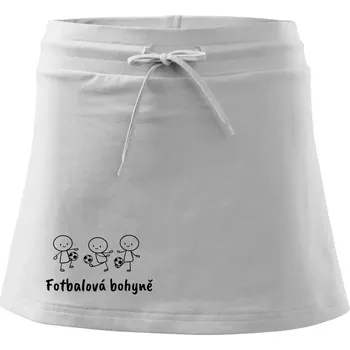 Dámská sukně Fotbalová bohyně - Sportovní sukně - two in one - S ( Bílá )