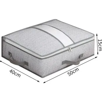 Úložný box Velká úložná taška pod postel | Skládací organizér na oblečení a textilie - Rozměr 50 x 40 x 15 cm