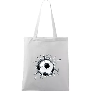 Nákupní taška Fotbalový míč v triku - Taška bavlněná - 42 x 38 cm ( Bílá )