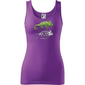 Dámské tričko ChameleON_OFF (Hana-creative) - Dámské tílko - XL ( Fialová )