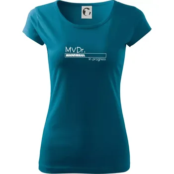 Dámské oblečení In progress titul MVDr. doktor doktorka veterinární medicíny - Dámské triko Pure - XL ( Petrolejová )