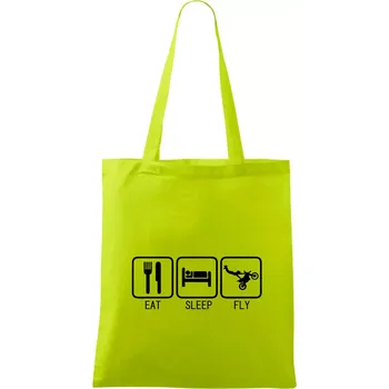 Eat sleep Motocross - freestyle - Taška bavlněná - 42 x 38 cm ( Limetková )