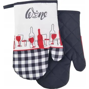Chňapka Kuchyňské chňapky s magnetem Wine bílo-černé