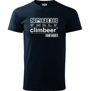 Čárový kód - Climbeer - Triko extra velké (5-8XL) - 6XL ( Námořní modrá (velmi tmavá - téměř černá) )