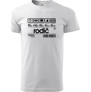 Pánské tričko Čárový kód rodič - Triko extra velké (5-8XL) - 7XL ( Bílá )