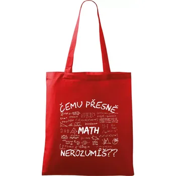 Nákupní taška Čemu přesně nerozumíš? Matematika - Taška bavlněná - 42 x 38 cm ( Červená )