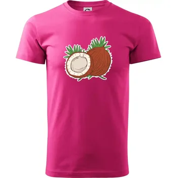 Pánská móda Kokos - Klasické pánské triko vyšší gramáže - M ( Purpurová )