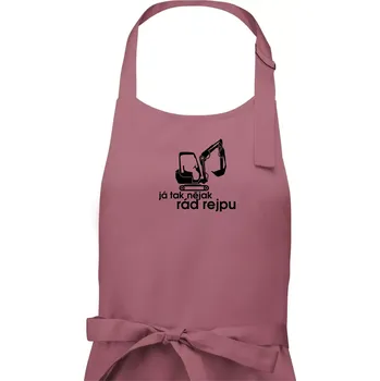 Kuchyňská zástěra Já tak nějak rád rejpu - Pánská zástěra na vaření - Univerzální velikost ( Starorůžová )