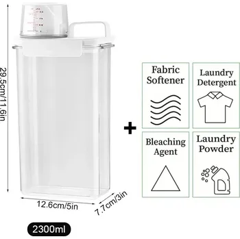 Úložný box Vzduchotěsný úložný box na prací prášek | úložný box, plastová nádoba - Úložný box o objemu 2300 ml