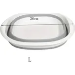 Skládací plastová miska do koupelny | skládací miska, plastová mísa - Šedá-L