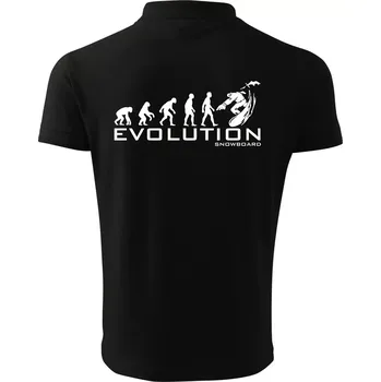 Pánská košile Evoluce snowboardu - Polokošile pánská Pique Polo 203 - L ( Černá )