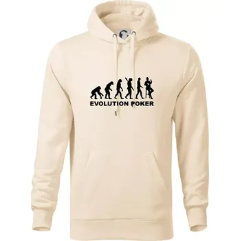 Pánská mikina Evolution poker - Mikina pánská Cape s kapucí - 5XL ( Mandlová )