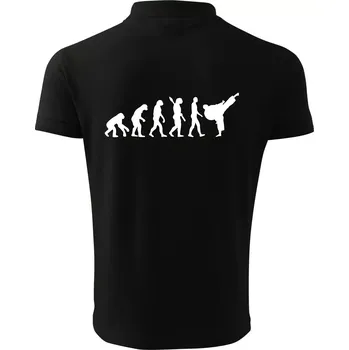 Pánská košile Karate Evoluce - kop - Polokošile pánská Pique Polo 203 - L ( Černá )