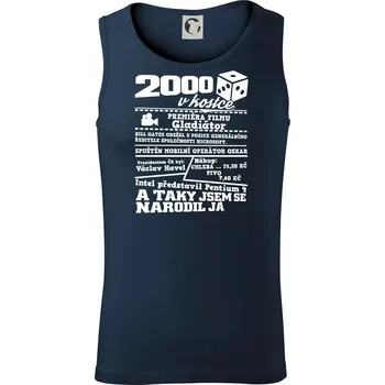 2000 v kostce - Tílko pánské Core - S ( Námořní modrá (velmi tmavá - téměř černá) )