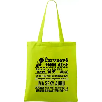 Narozeniny červen - Taška bavlněná - 42 x 38 cm ( Limetková )