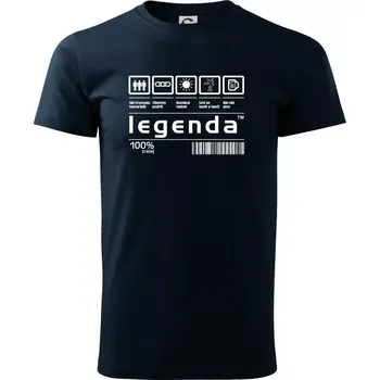 Čárový kód - Legenda - Triko extra velké (5-8XL) - 6XL ( Námořní modrá (velmi tmavá - téměř černá) )