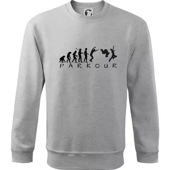 Chlapecké tričko Parkour evoluce - Mikina Essential dětská - 146 cm/10 let ( Světlešedý Melír )