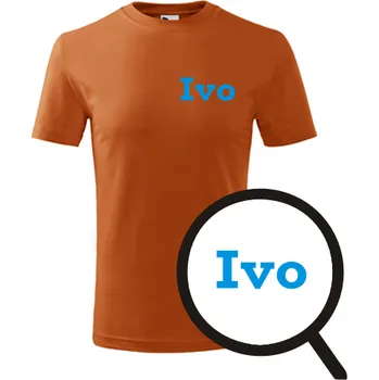 Chlapecké tričko Oranžové dětské tričko Ivo - dětské tričko se jménem - barva oranžová - velikost 12let