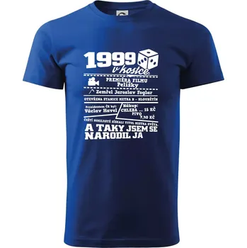Pánské tričko 1999 v kostce - Triko extra velké (5-8XL) - 8XL ( Královská modrá )