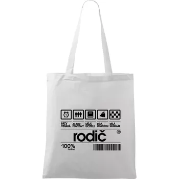 Čárový kód rodič - Taška bavlněná - 42 x 38 cm ( Bílá )